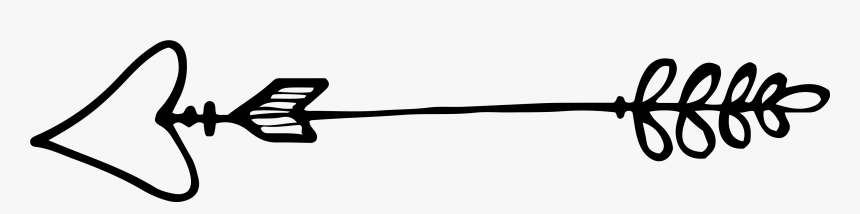 12 Hand Drawn Arrows - Drawn Arrow With A Heart, HD Png Download
