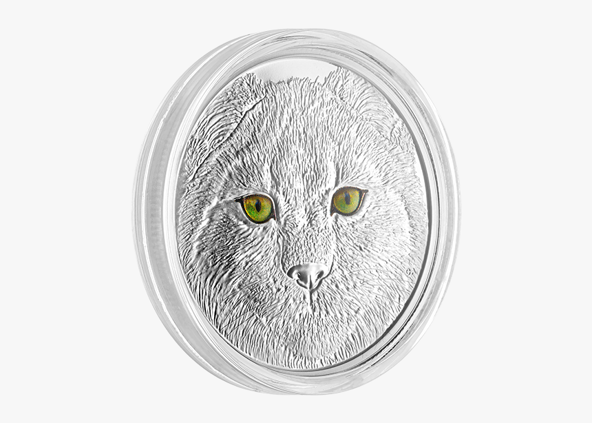 Lynx Glow In The Dark Eyes $15 Silver Coin 2017 Canada - British Shorthair, HD Png Download