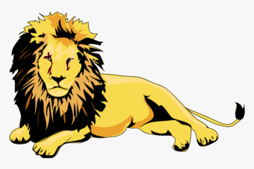 Lion Cartoon Laying Down, HD Png Download