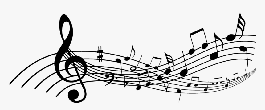 28 Collection Of Music Staff Clipart Png - String Of Music Notes, Transparent Png