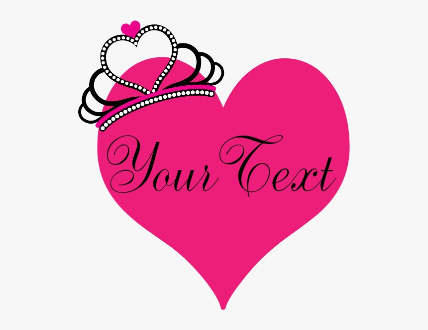 Pink Heart With Crown Clipart , Png Download - Heart, Transparent Png