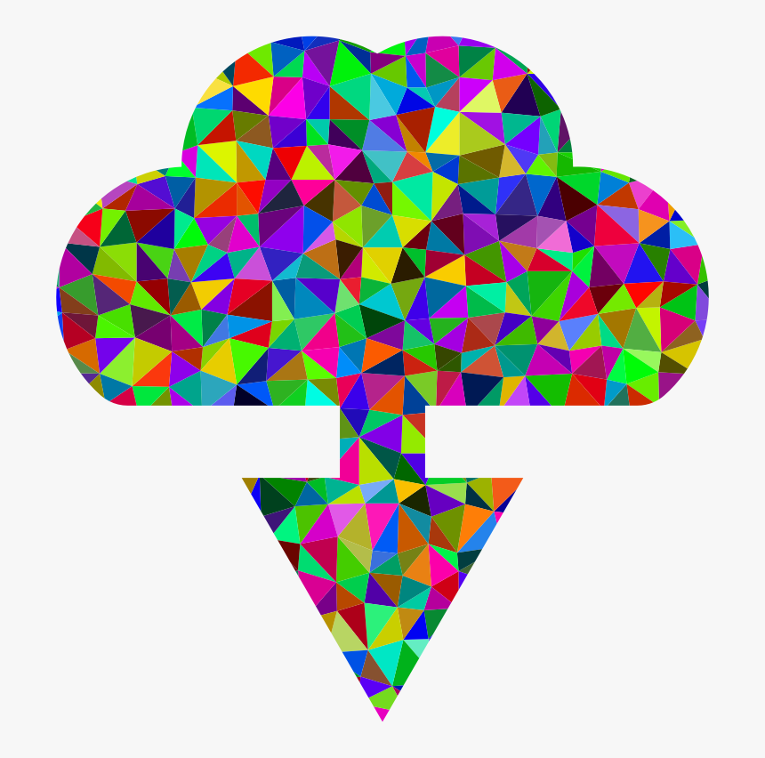 Cloud, Icon, Fluffy, Sky, Networking, Communications - Prismatic Cross, HD Png Download