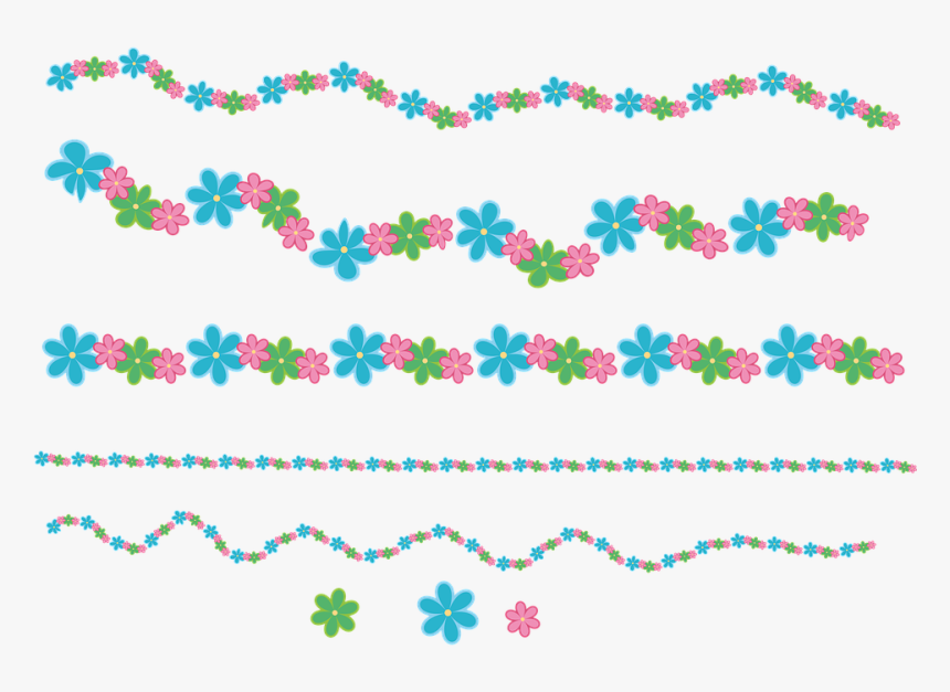 Flowers, Garland, Spring, Green, Pink, Plant, Romantic, HD Png Download