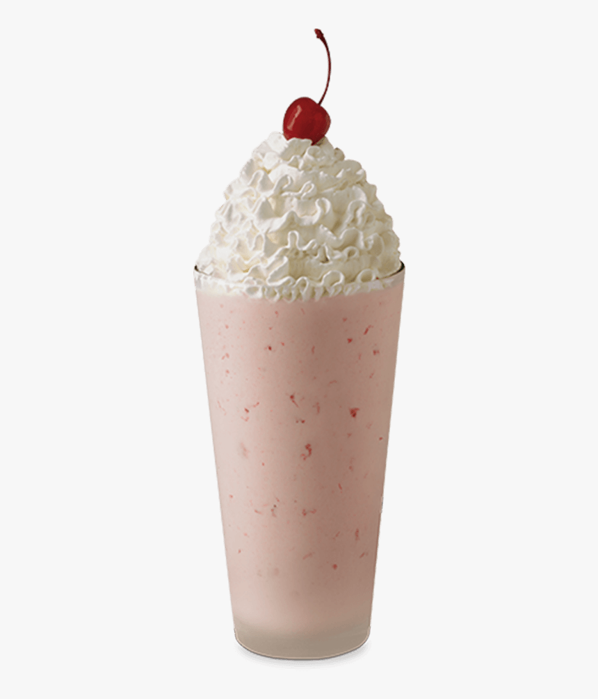 Small Strawberry Milkshake 
 Src Https - Milkshake With No Straw, HD Png Download