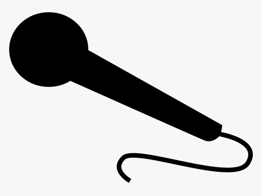 Microphone Silhouette Png - Microphone Image Black And White, Transparent Png