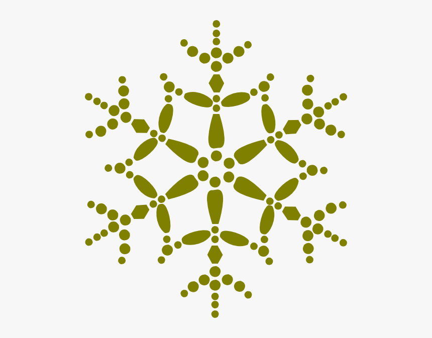 White - Snowflake - Clipart - Png - Gold Snow Flake Clip Art, Transparent Png