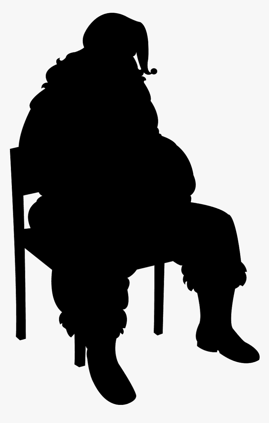 Silhueta De Papai Noel, HD Png Download