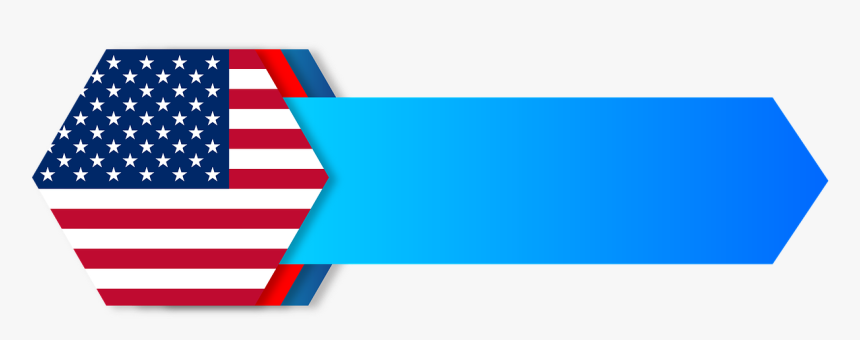 Flag, United States, Arrow, Pointer, Banner, Holiday - American Flag, HD Png Download