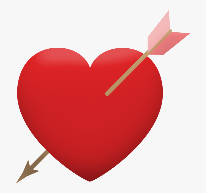 Arrow In Heart Png - Heart With Arrow Png, Transparent Png