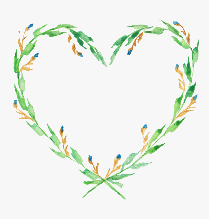 Green Leafy Wreath Of Transparent Love - Garland, HD Png Download