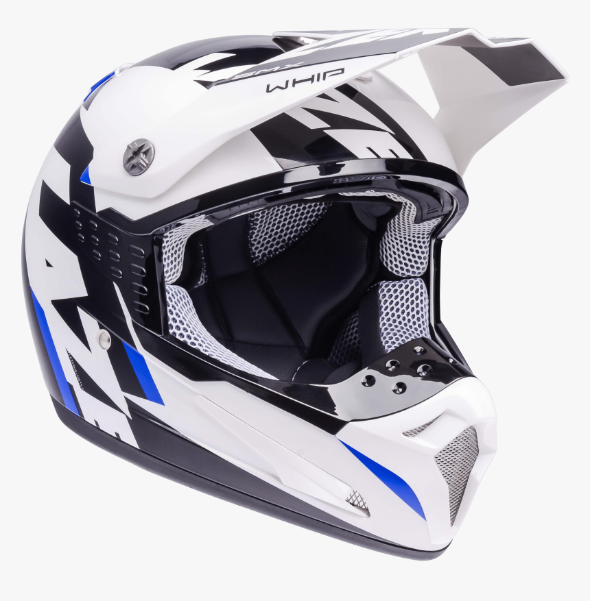 Motorcycle Helmet Lazer Smx Whip White Black Blue - Motor Helmet Transparent Background, HD Png Download