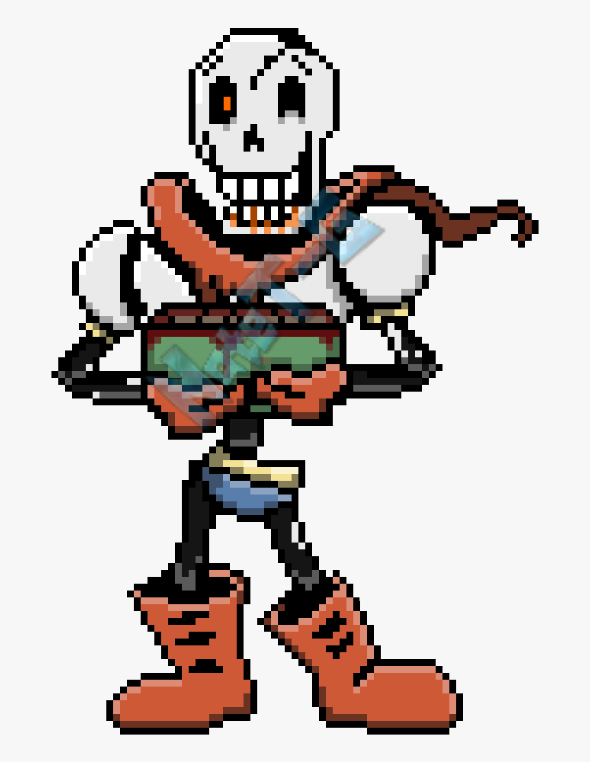 Hey, It S Me Again, The One Who Made The Axe Sans Sprite - Undertale Papyrus Colored Sprite, HD Png Download