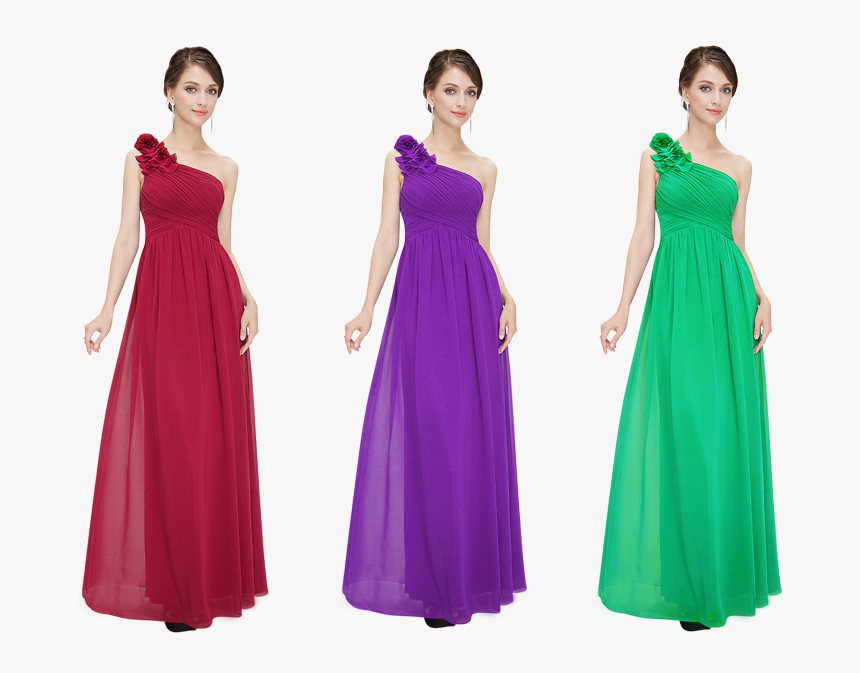 Photoshop Color Correction Combined With Two Basic - Gown, HD Png Download