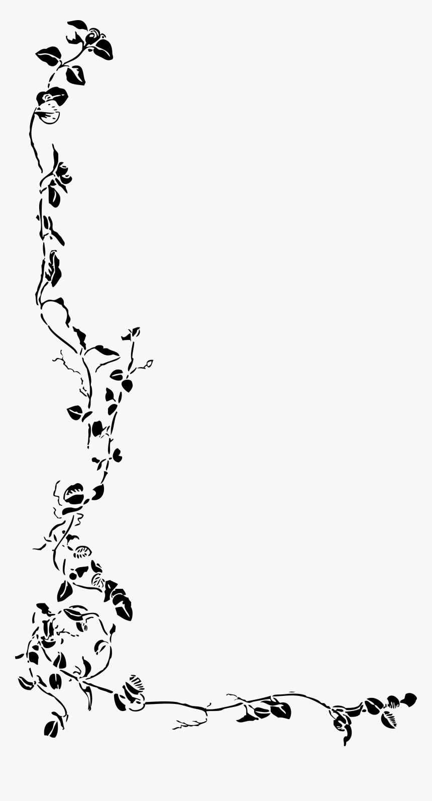 Floral Garland Clip Arts - Flores Blanco Y Negro, HD Png Download