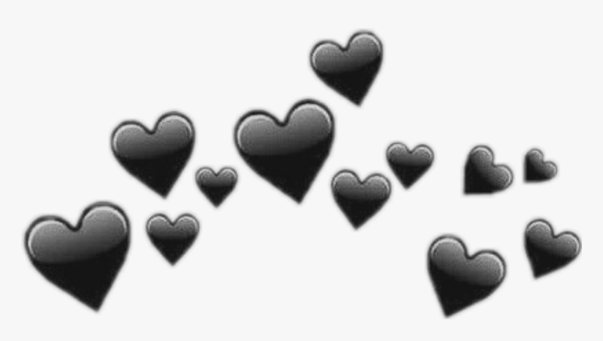 Transparent Black Heart Png - Transparent Black Heart Emoji, Png Download