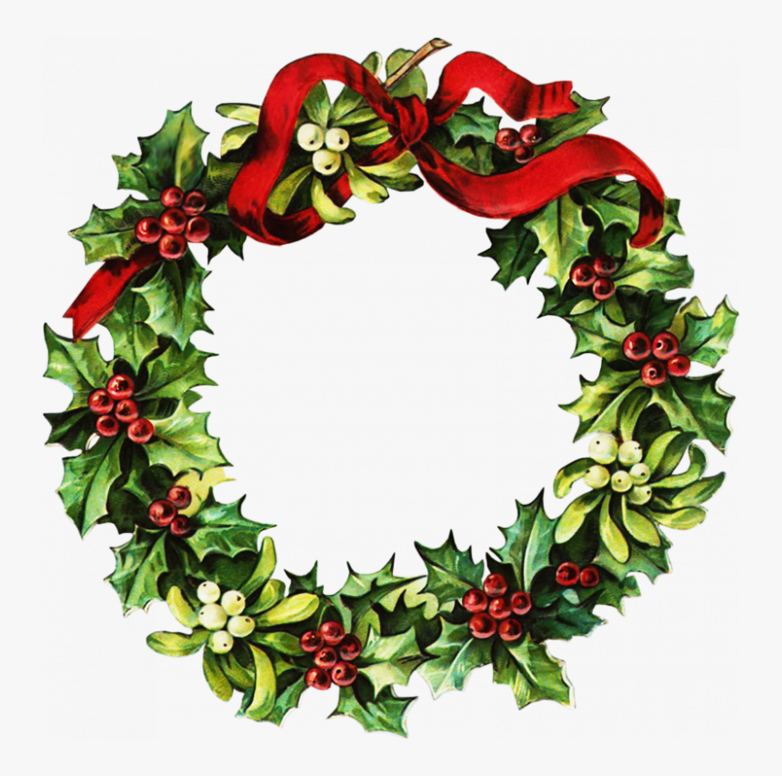 Transparent Christmas Candles Clipart - Christmas Wreath Clip Art, HD Png Download
