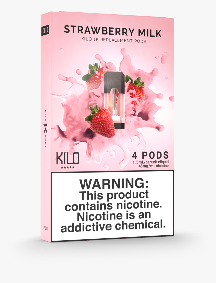 Kilo Pods Strawberry Milk, HD Png Download