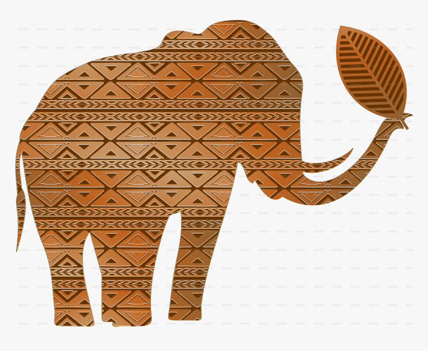 Elephant Shape Tribal Art Isolated-png , Png Download - Illustration, Transparent Png