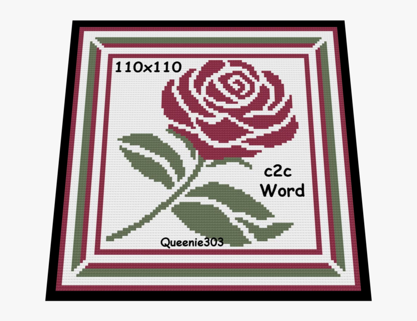 Red Rose Border C2c - Garden Roses, HD Png Download