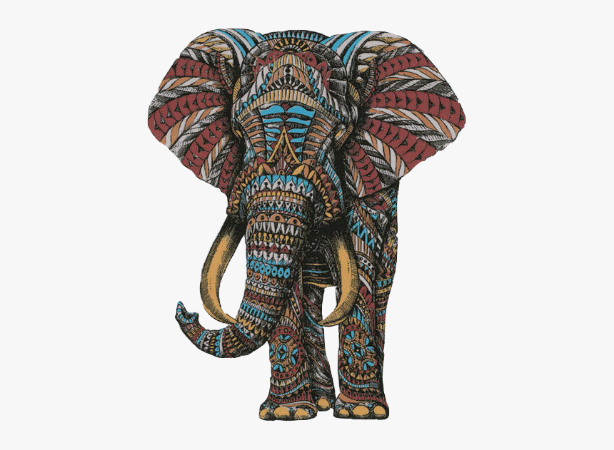 #elephant #tribal #freetoedit - Elephant Color, HD Png Download