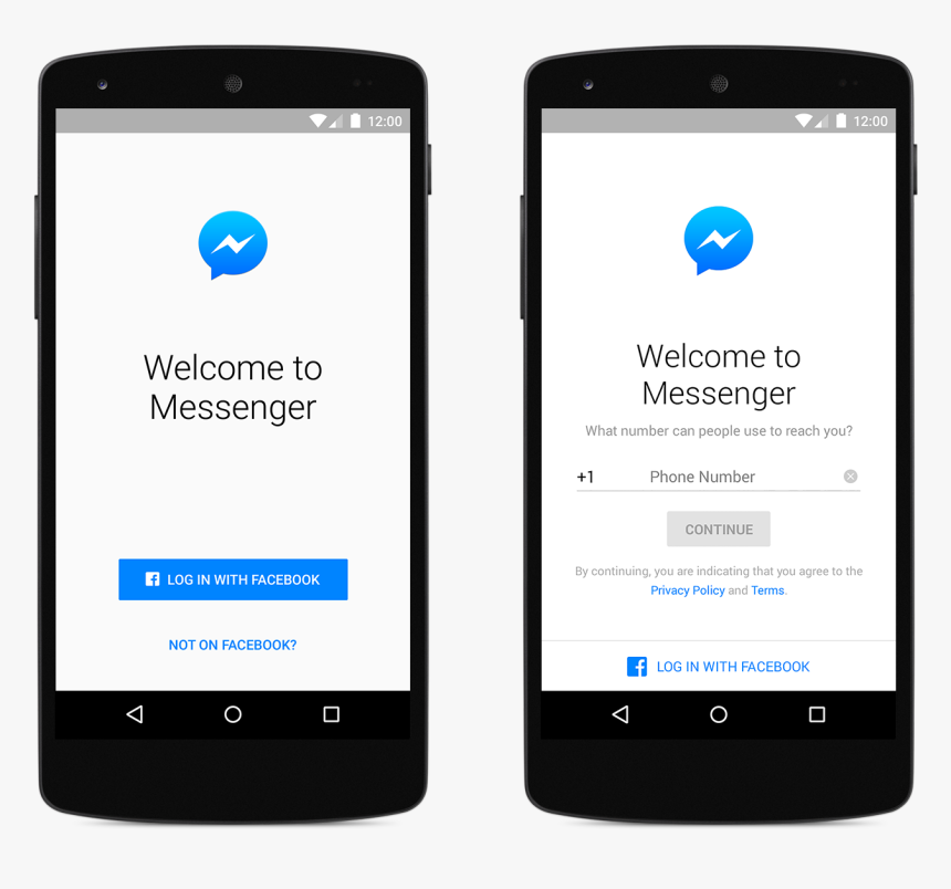 Messenger Sign Up Android - Facebook Messenger Login, HD Png Download