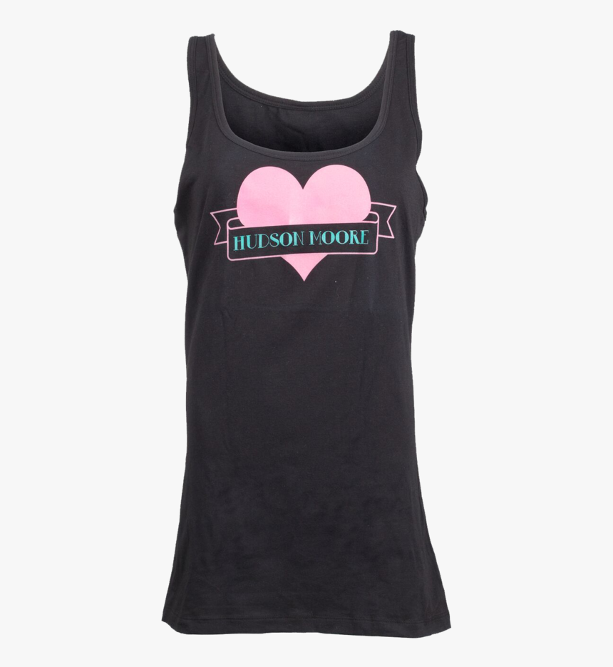 Heart Black Tank Top - Active Tank, HD Png Download
