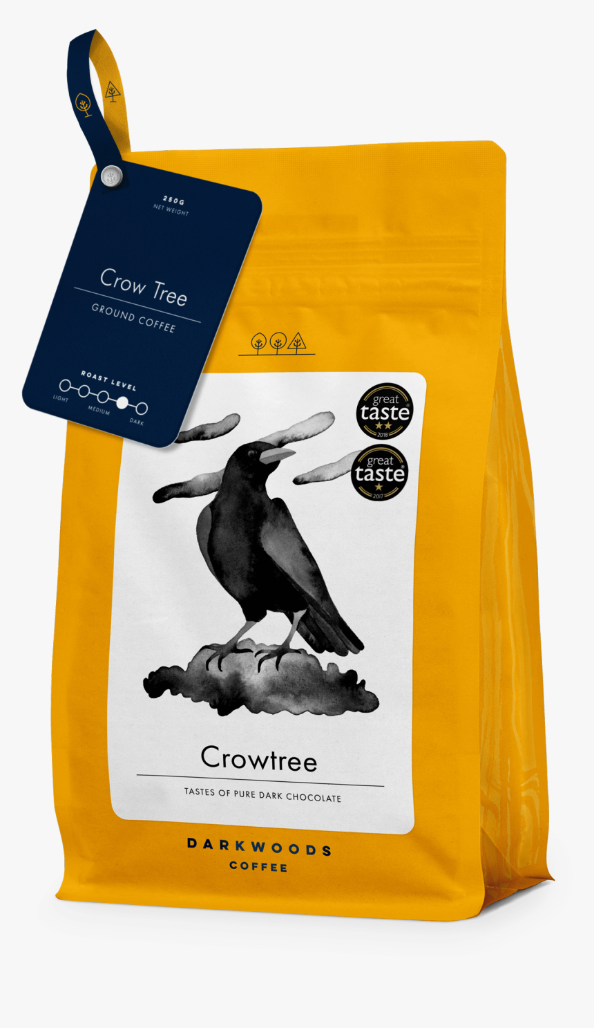 Crow Tree 241018155011 - Dark Woods Coffee Under Milk Wood Espresso, HD Png Download