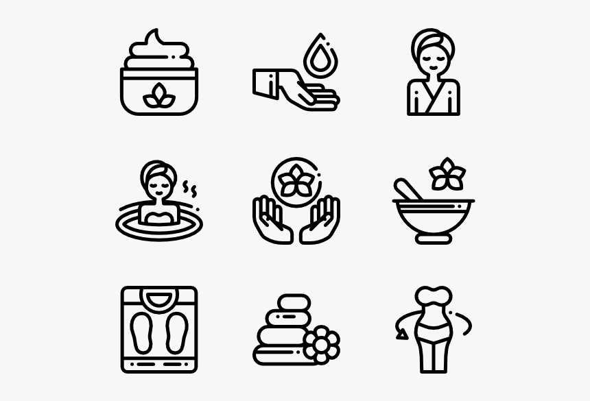 Spa And Sauna - Hand Drawn Social Media Icons Png, Transparent Png