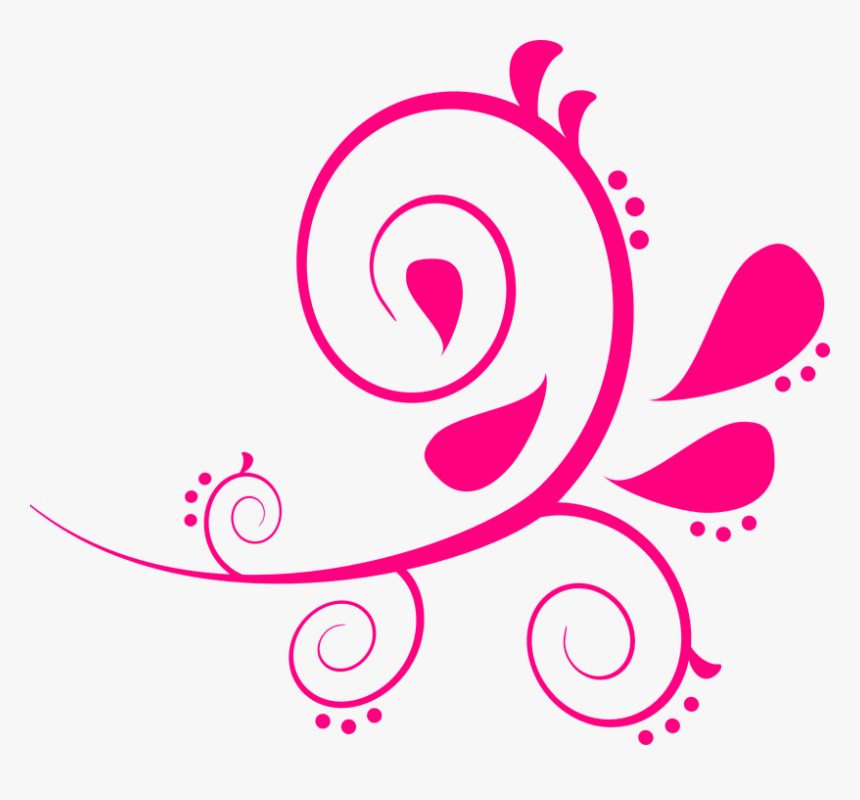 Paisley, Swirls, Pink, Pattern, Design, Floral - Coral Flower Clip Art, HD Png Download