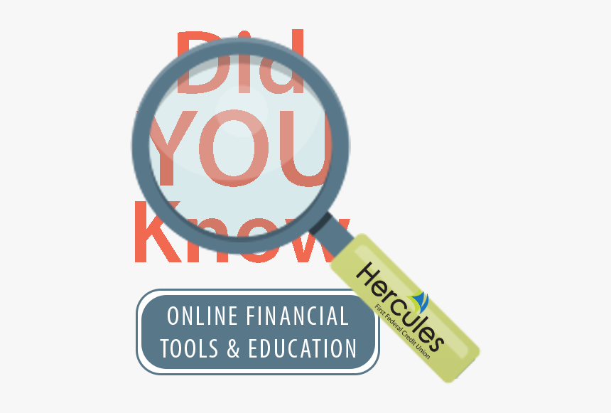 Did You Know Magnifying Glass With Credit Union Logo - Circle, HD Png Download