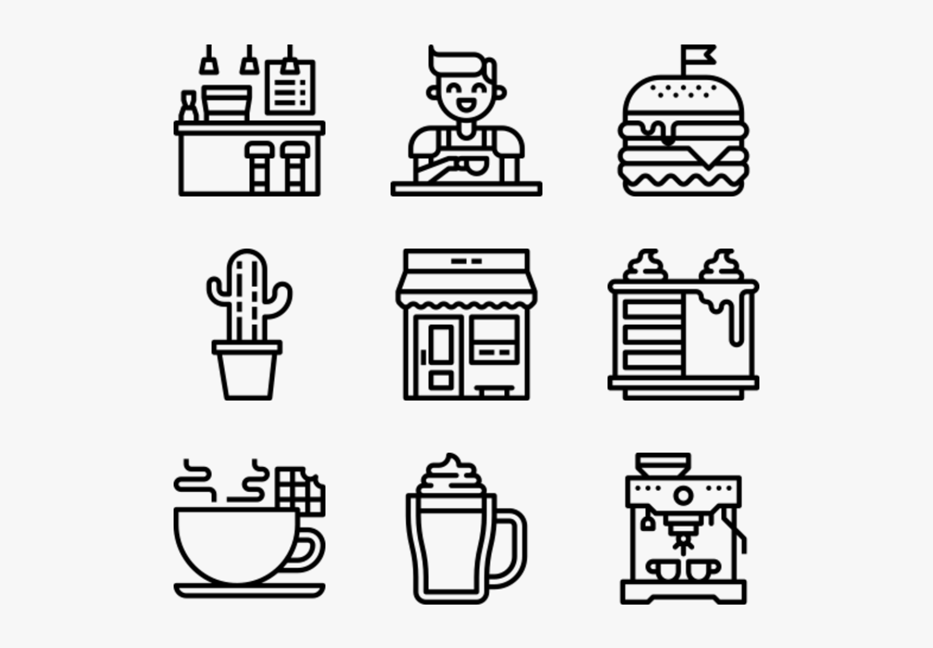Cafe - Railroad Icons, HD Png Download