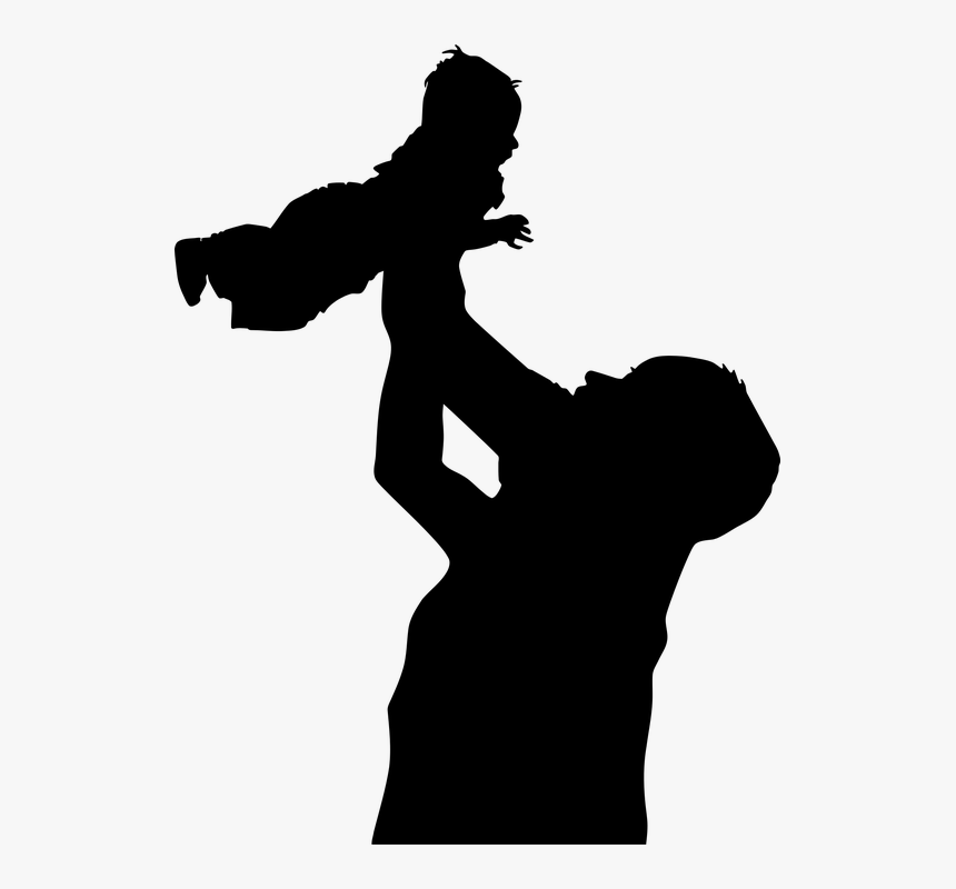 Silhouette Father And Son, HD Png Download