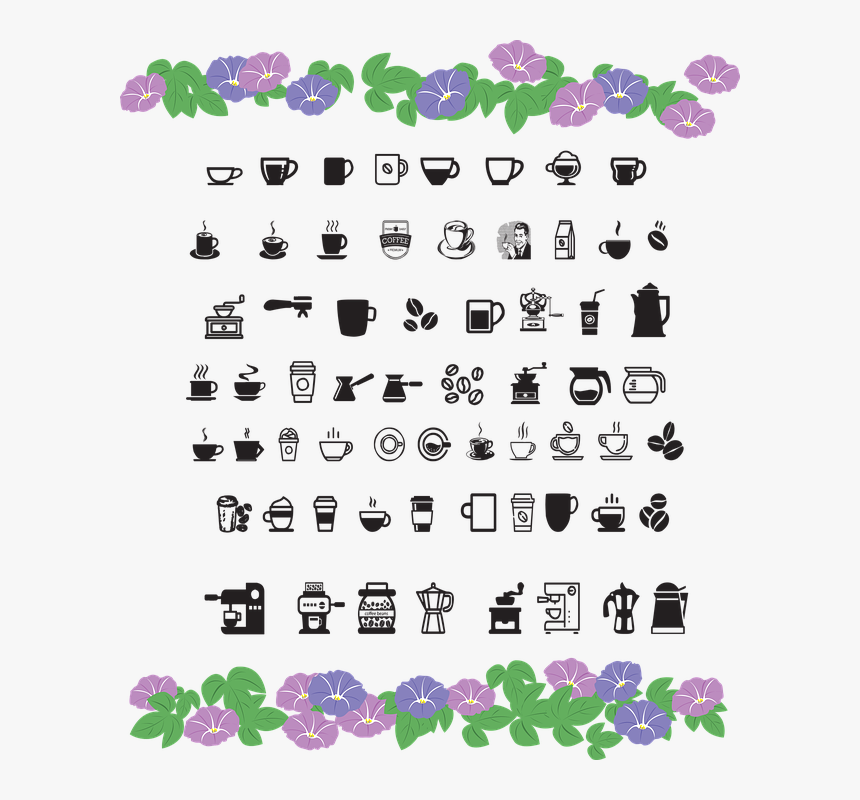 Coffee Icons, Coffee, Cup, Drink, Cafe, Symbol, Mug, HD Png Download