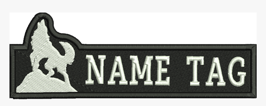 Howling Wolf Custom Name Tag Biker Vest Patch - Emblem, HD Png Download