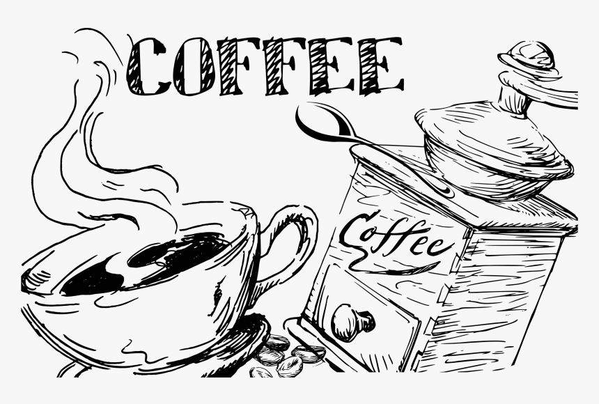 This Free Icons Png Design Of Hand Drawn Coffee Line - Coffee Line Art Png, Transparent Png