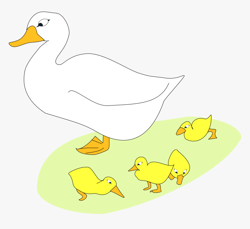 Bird Goose Gosling Free Picture - Goose And Gosling Clipart, HD Png Download