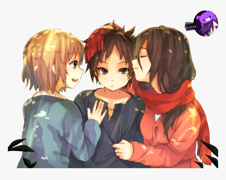 Armin Arlert Eren Jaeger Mikasa Ackerman, HD Png Download