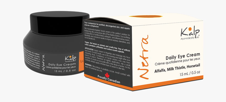 Kalp Canada Netra Firming Ayurveda Daily Eye Cream - Box, HD Png Download