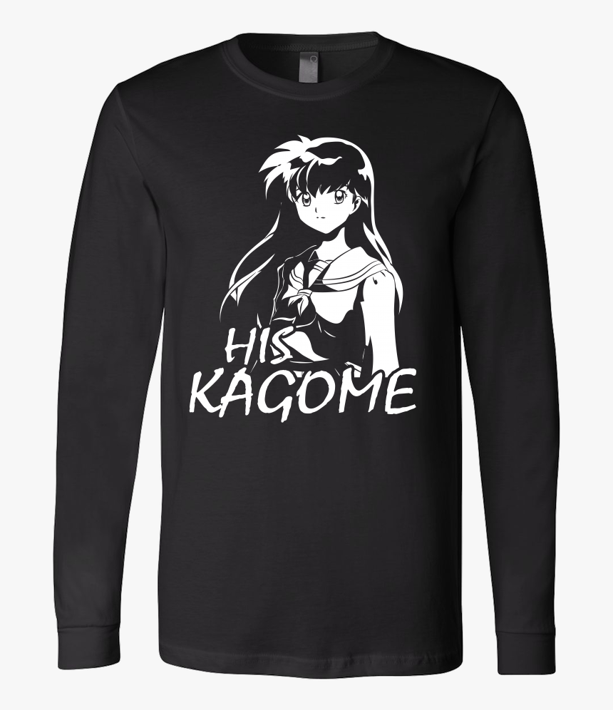 Unisex Long Sleeve T Shirt - Inuyasha Manga Caps Black And White Transparent, HD Png Download