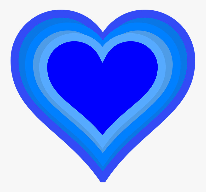 Blue Heart Clipart, HD Png Download
