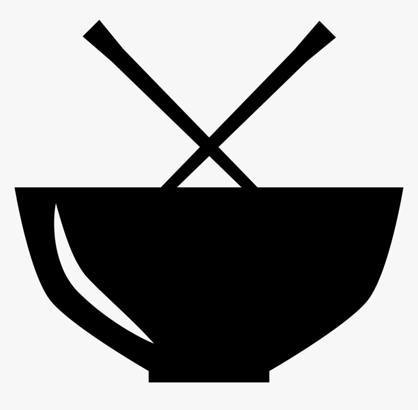 Chinese Food Bowl From Side View And Chopsticks - Iconos De Comida China, HD Png Download