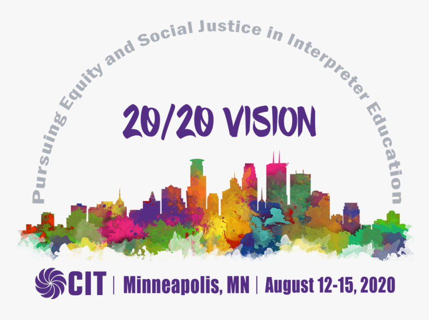 Colorful Outline Of Downtown Minneapolis With The Words - 2020 Vision Theme, HD Png Download