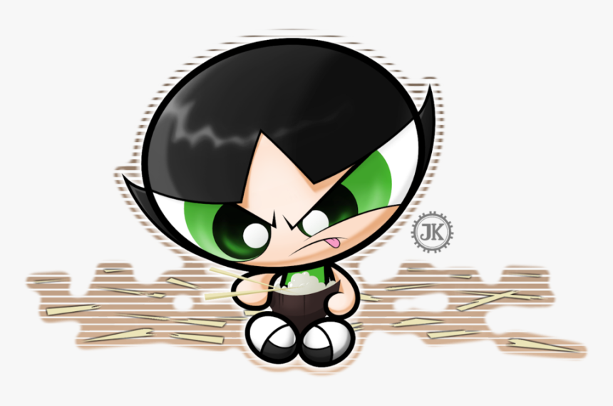 Transparent Rice Cartoon Png - Powerpuff Girls Eat Pizza, Png Download