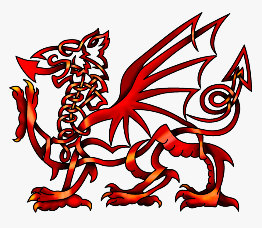 Celtic Knot Welsh Dragon, HD Png Download