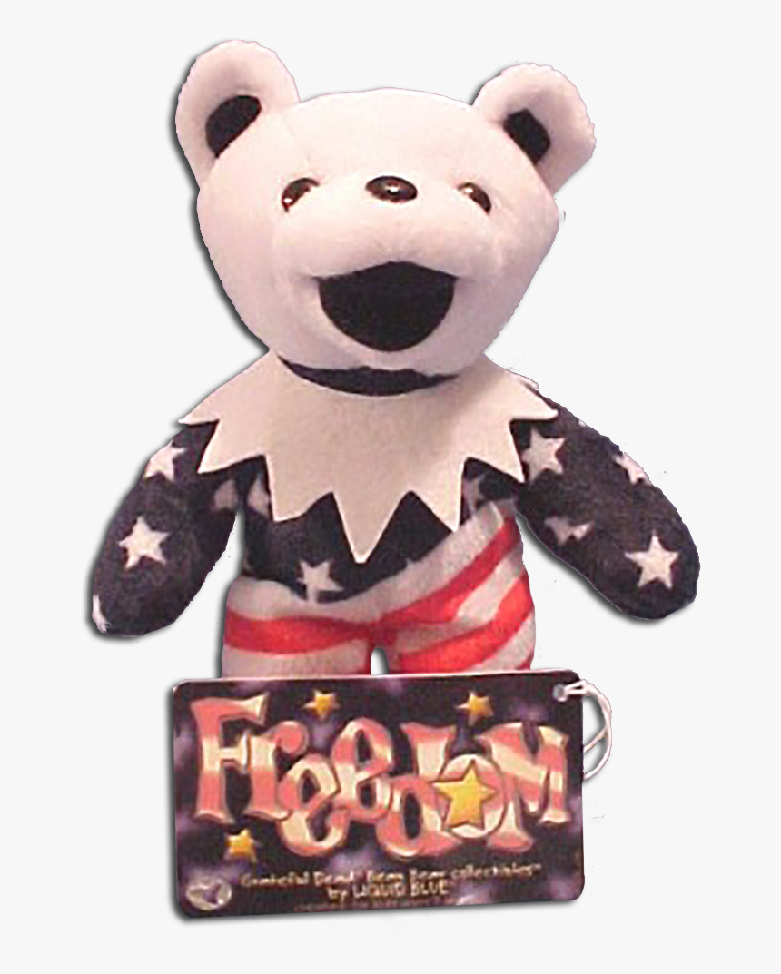 Grateful Dead Freedom Bean Bear 
 Born 7/4/87 At Schaefer - Teddy Bear, HD Png Download