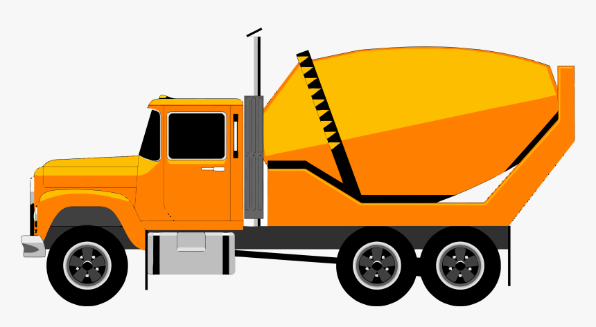 Cement Truck Mixer Clipart Png - Cement Mixer Truck Clipart, Transparent Png