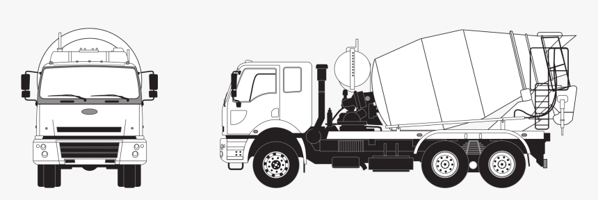 Concrete Mixer, Truck, Transport, Mixer, Graphic, Hq - Drogi Komunikacyjne Na Budowie, HD Png Download