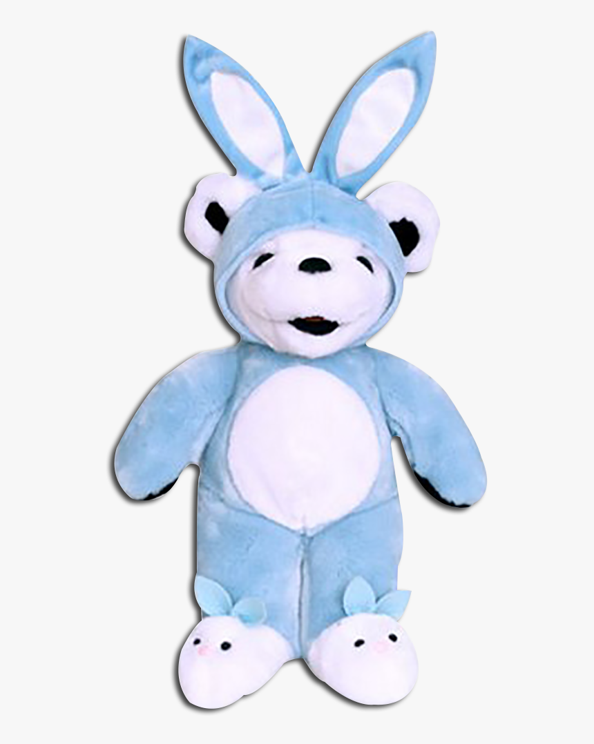 Find Lucky Rabbit In Both Pink And Blue Bunny Suits - Bear Wearing Bunny Ears, HD Png Download