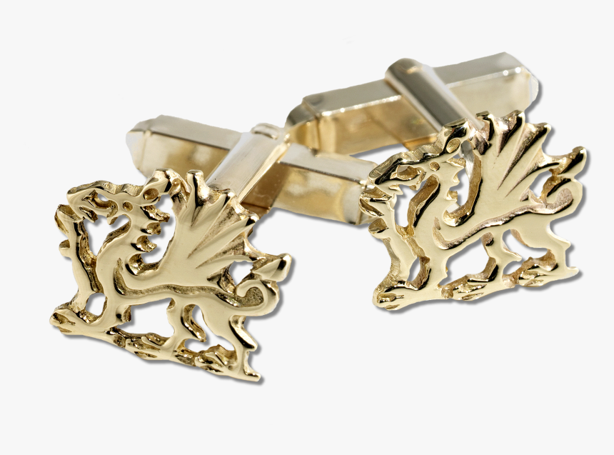 Dolenni Llawes Draig Cymru/welsh Dragon Cufflinks 
 - Silver, HD Png Download