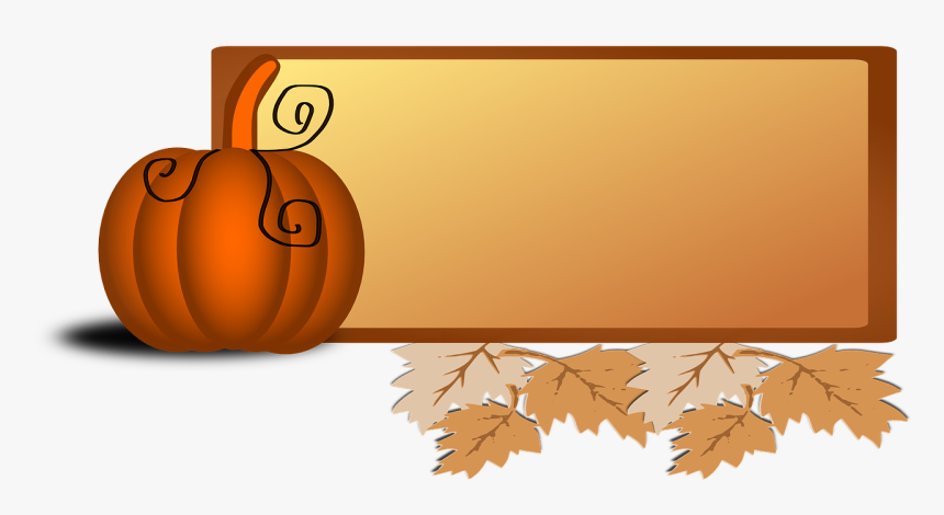 Foliage, Pumpkin, Leaves, Autumn, Fall, Orange, Sign - Transparent Background Fall Clip Art, HD Png Download